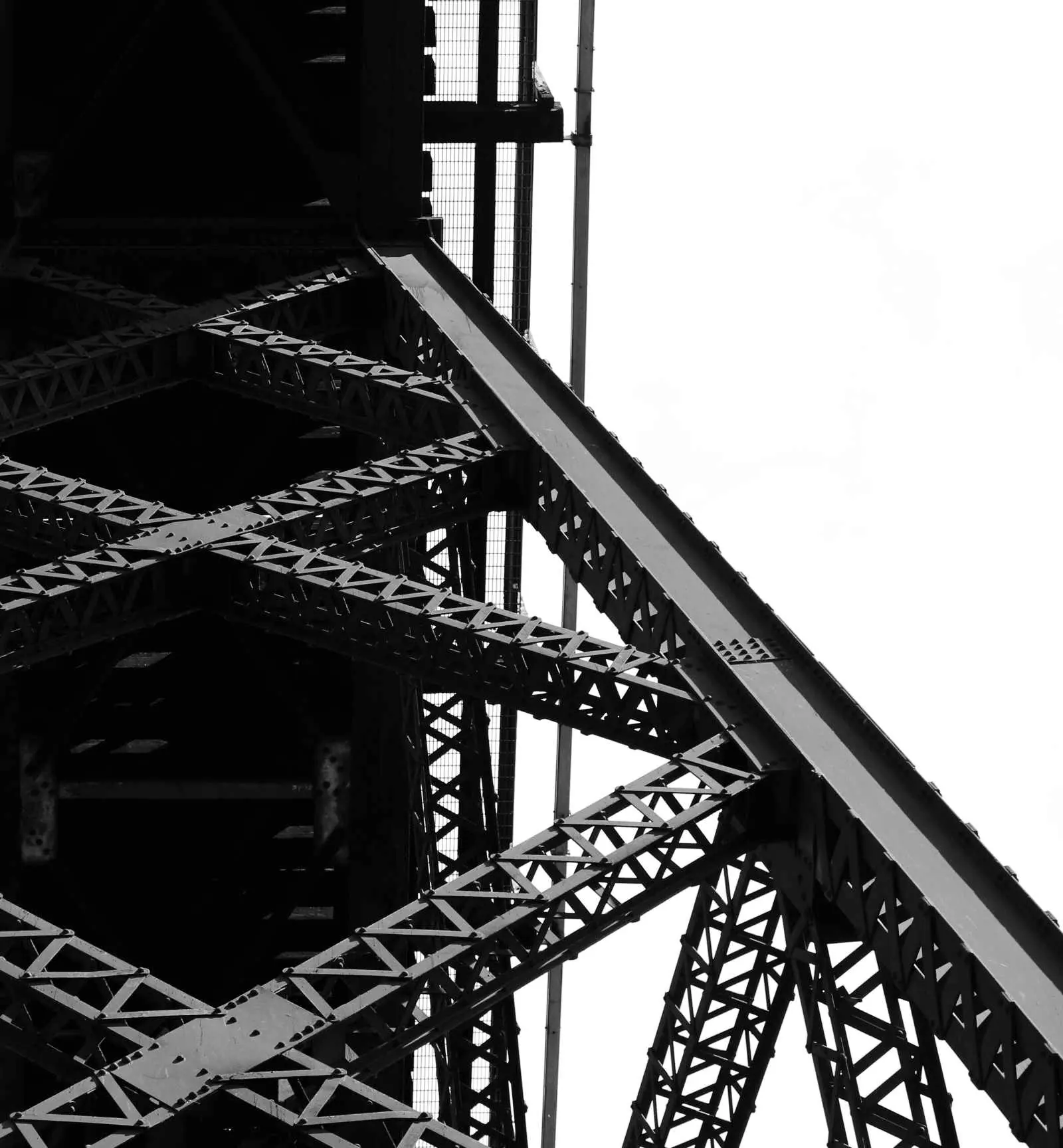 An iron tower against the sky